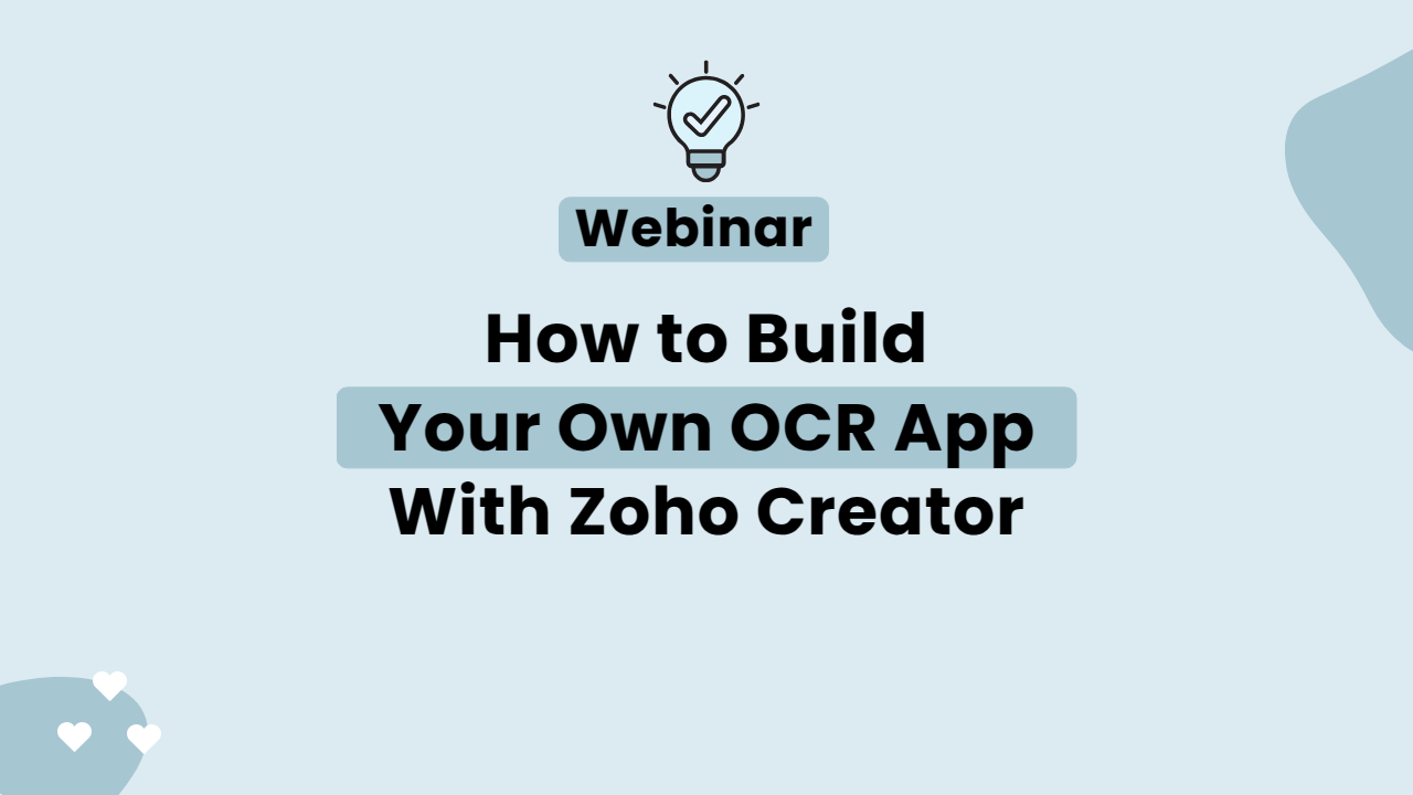How to Build Your Own OCR App with Zoho Creator